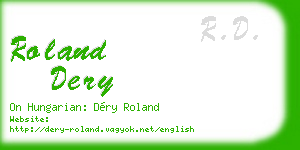 roland dery business card
